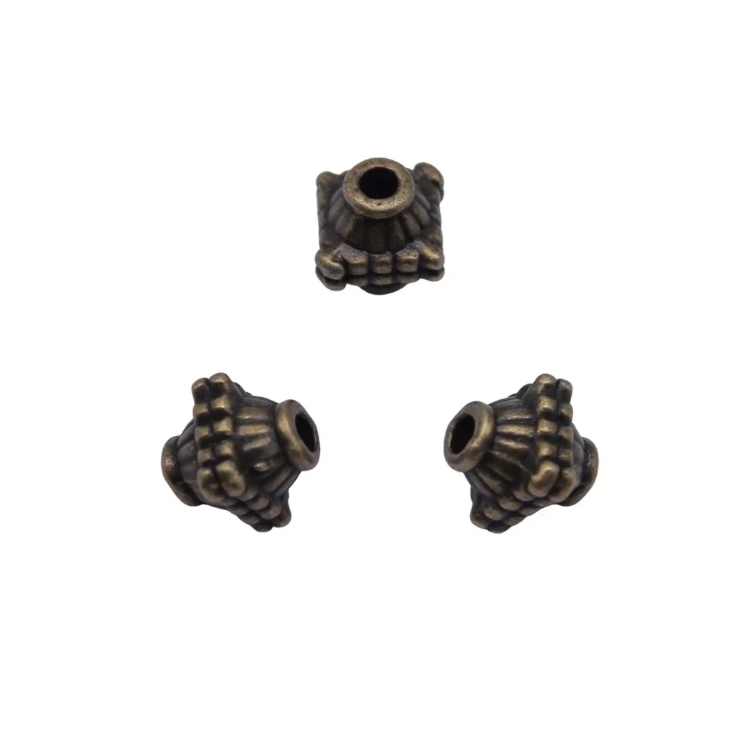 

30pcs 8.2x7.3x7.3mm Zinc alloy metal antiqued bronze plated bead T1249 for jewelry making