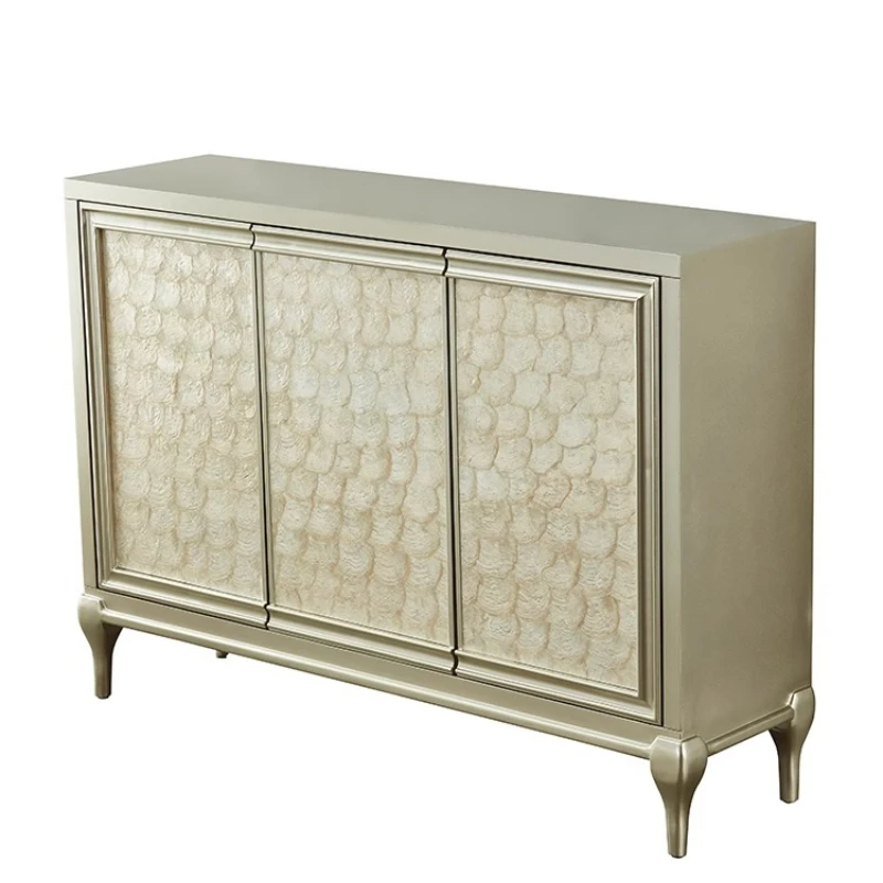 

Европейский современный простой боковой шкаф, американский свет, роскошный входной корпус из цельного дерева, высококачественный шкаф для обуви, гостиная, французский