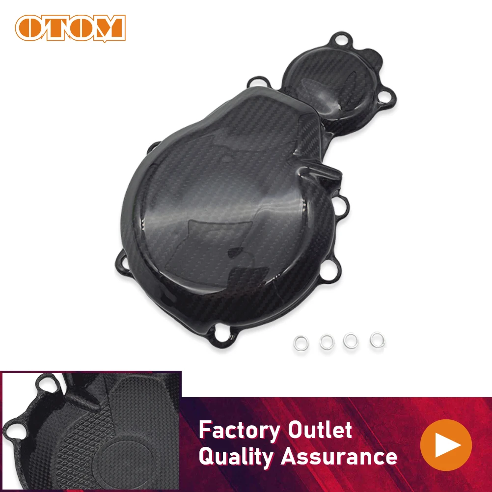 

OTOM 2024 Motocross Ignition Cover Guard Carbon Fiber Magneto Protector For KTM HUSQVARNA GASGAS EXC-F XW-F FE EC-F ES 250 350