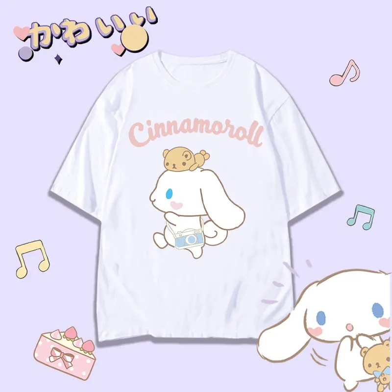 Summer Yugui dog joint T-shirt women short sleeve pure cotton girls Sanrio top trend ins children's half sleeve clothes