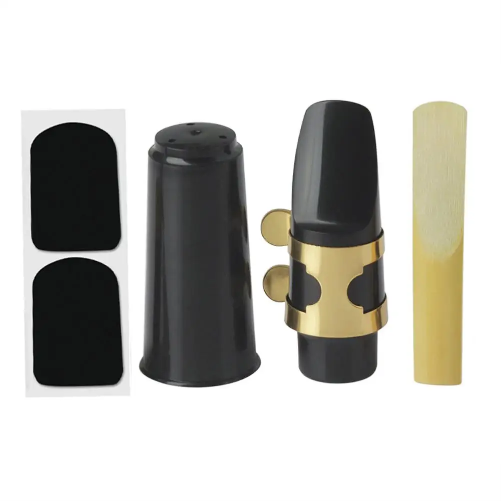 

5pcs Set Saxophone Mouthpiece+Clip+Clip Cap+Reed+Dental Pad for Alto/Tenor/Soprano Sax Musical Instrument Accessories