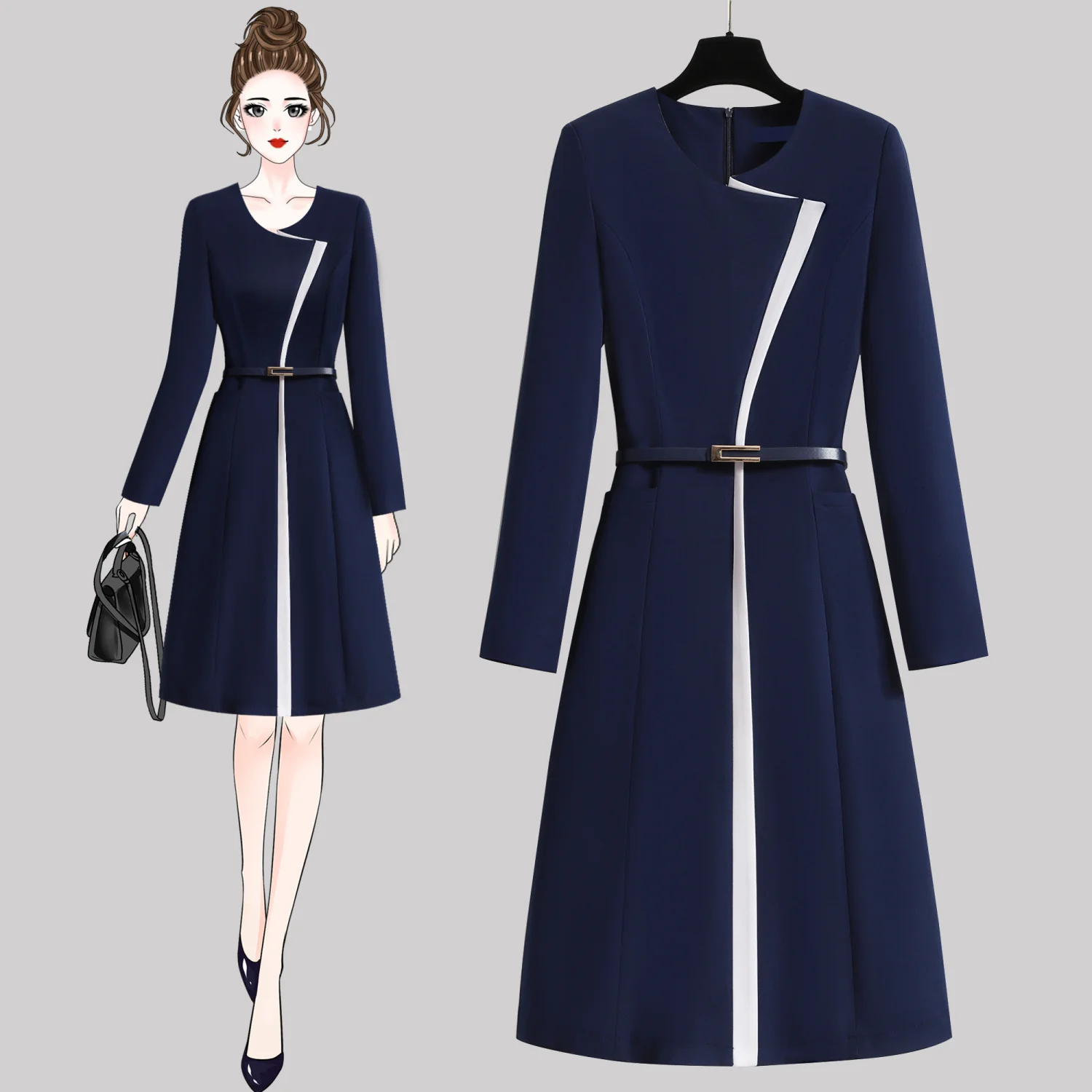 High-end Attire Dress With Stylish Goddess-like Suitable For Beauty Salons Real Estate Sales Departments And Jewelry Stores Sets view 4