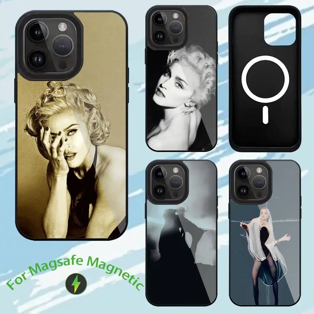 

S-Singer MM-Madonna Phone Case For iPhone17,16,15,14,13,12,11,Plus,Pro,Max For Magsafe Wireless Charging case