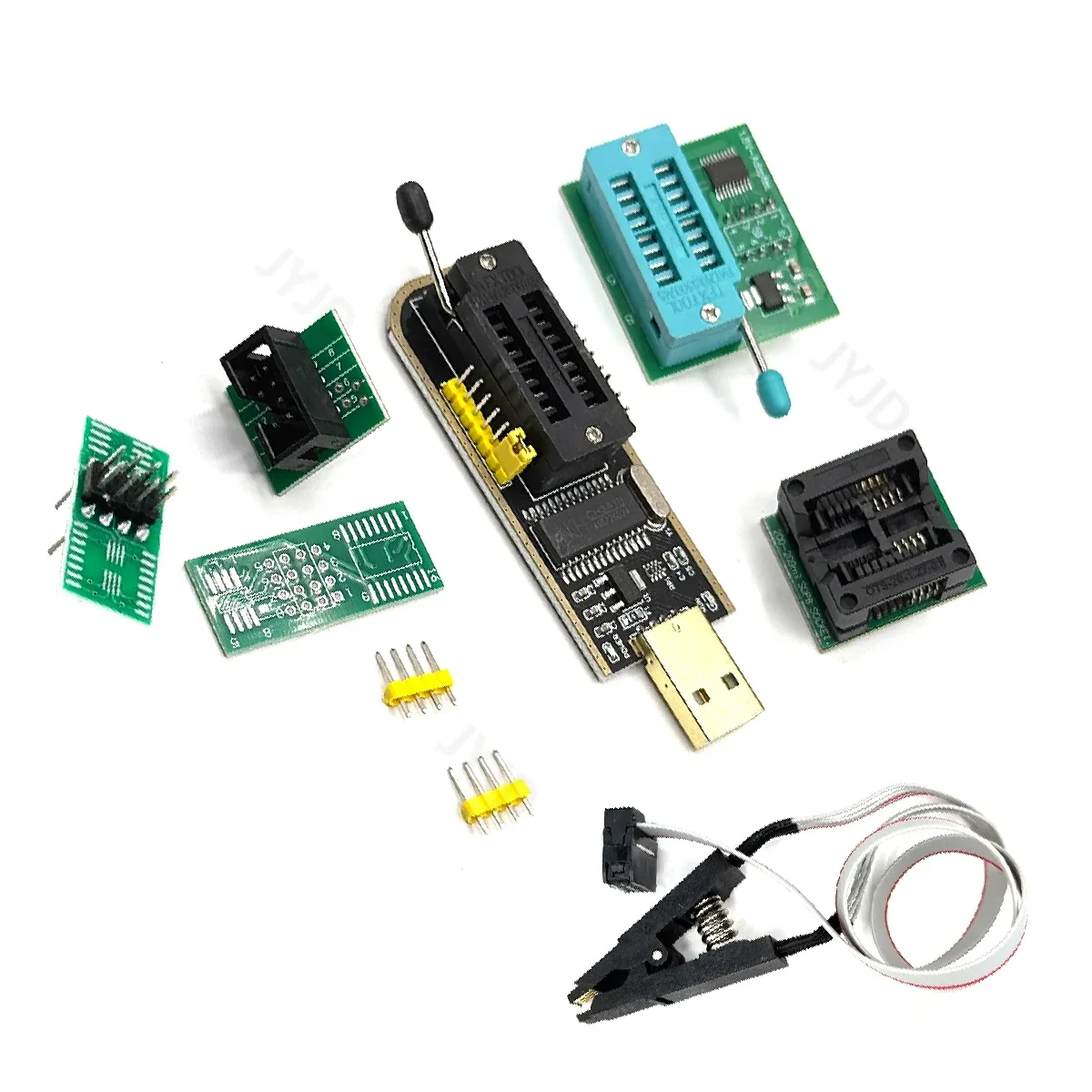 CH341A/CH341B 24 25 Series EEPROM Flash BIOS USB Programmer Module SOIC8 SOP8 Test Clip For EEPROM 93CXX / 25CXX / 24CXX JYJDDIY