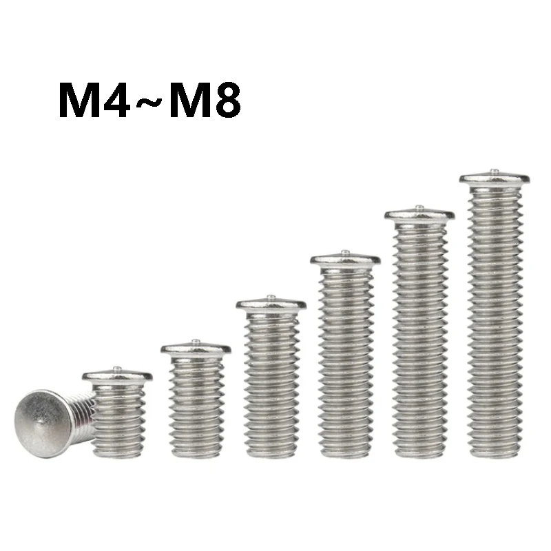 SUS316 Stainless Steel Weld Studs M4 M5 M6 M8 Spot Welding Screws For Sheet Metal Industrial Welding Fasteners