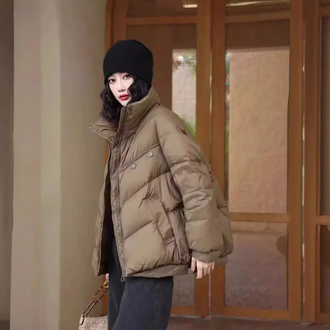 Elegant Chinese Style Duck Down Jacket Women Short Puffer Coat Slimming Thick Warm Winter Outerwear зимнее пальто женское JK-234