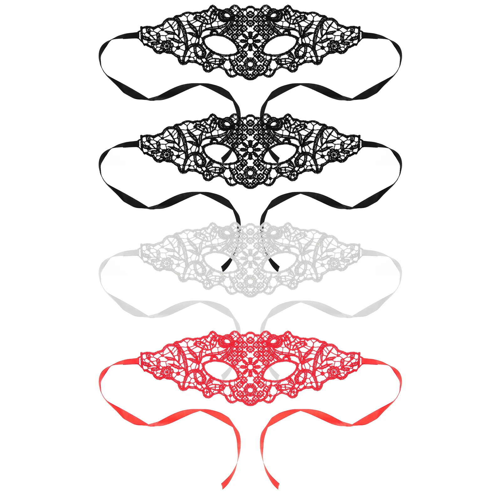 

4Pcs Women Masquerade Mask Half Mask Lightweight Soft Comfortable for Party Prom Wedding Events Cosplay Prop Gift