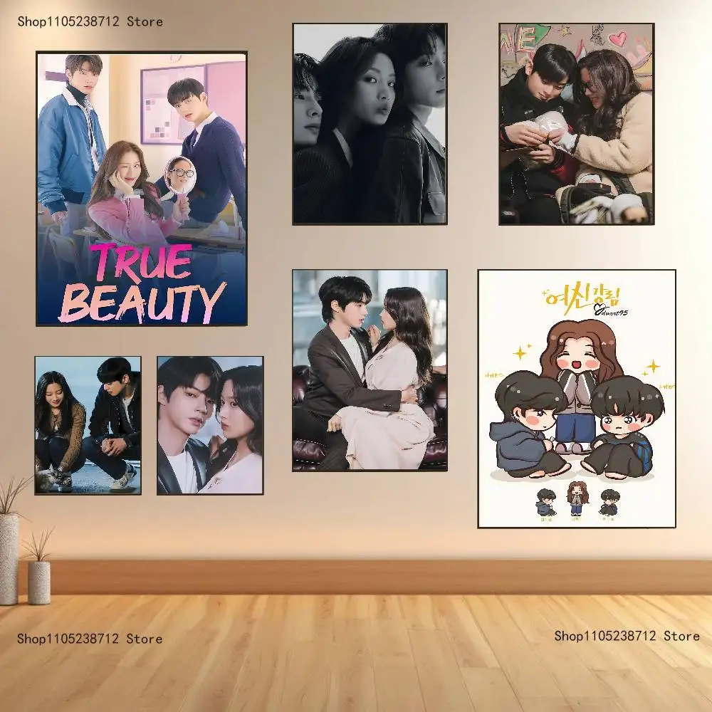 

T-True Beauty Korean TV Poster Prints Wall Art Picture Painting Gift Living Room Restaurant Bar Large Dec Sticker