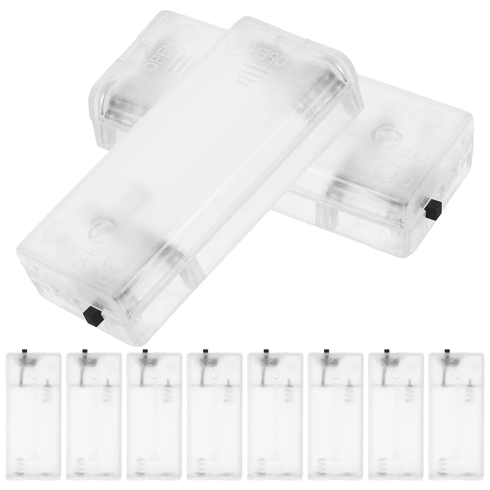 

10 Pcs Box Accessories Transparent Plastic Case for String Replacement Holder Lights Parts Supplies Small Holder