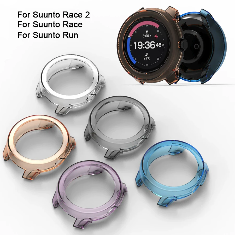 Capa tpu macia para suunto race 2, protetor de para-choque, acessório de relógio para suunto race s run
