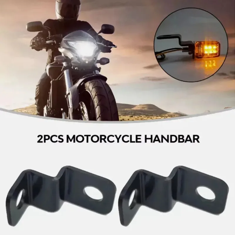 

2Pcs Motorcycle Turn Signal Light Metal Holder Motorbike Accessories Universal Relocation Fork Clamps Mount Lamp Mount Bracket