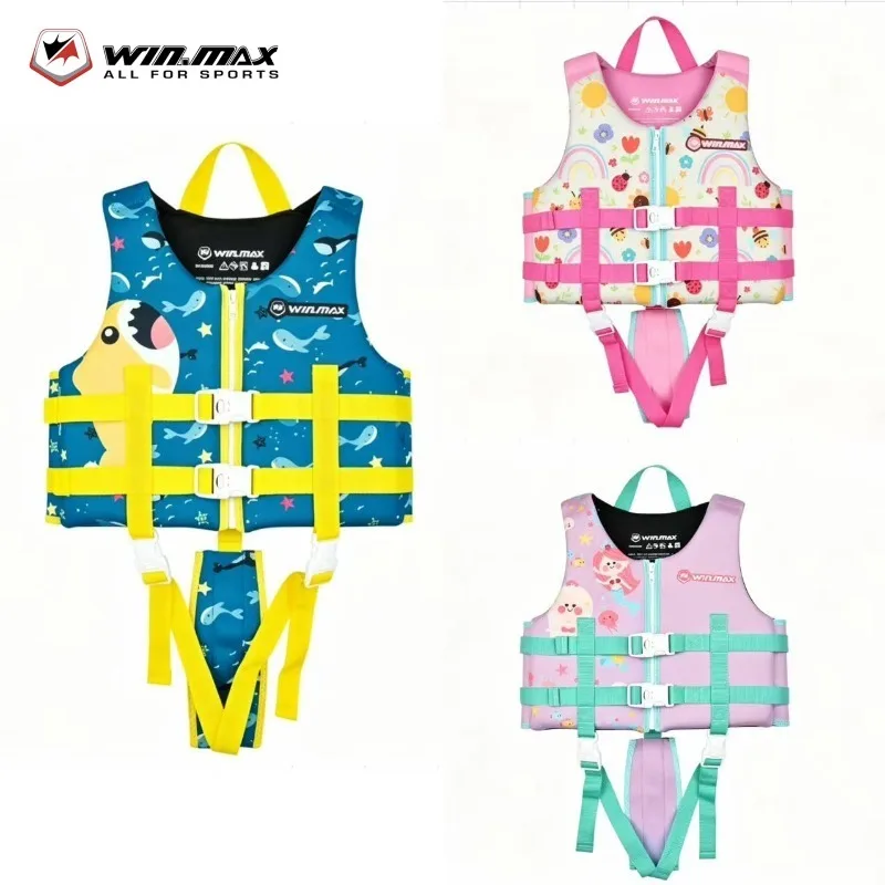 Winmax Swimsuits Double straps Buoyancy Vests,Life Jacket Cute Cartoon Animal Swimsuits, Waistcoats, and Children's Swimsuits