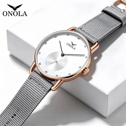 ONOLA simple Ultrathin quartz watch men classic luxury brand leather/nylon male watch casual dress waterproof Relogio Masculino