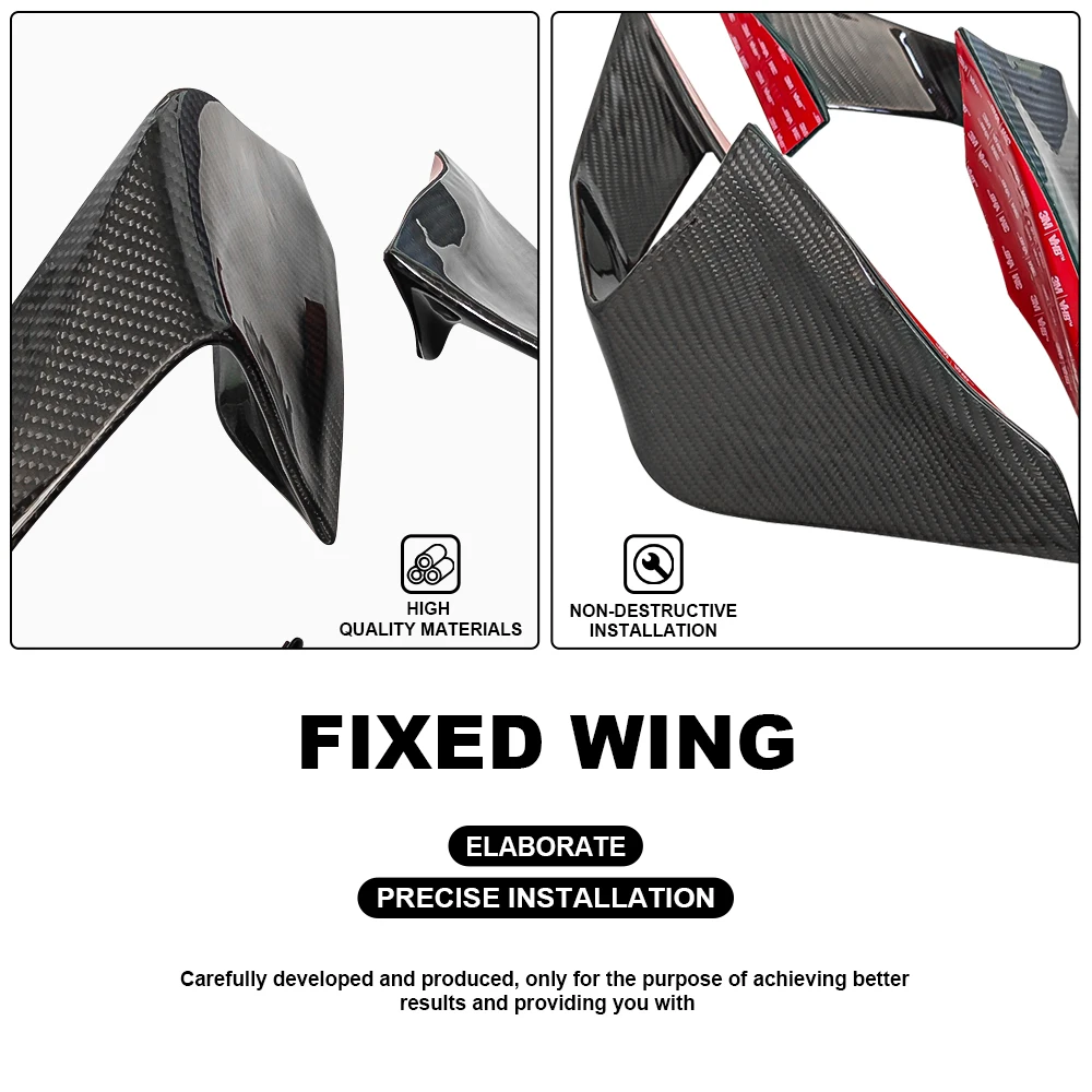 NEW Motorcycle Fixed Wind Wing For Kawasaki ZX-25R ZX25R ZX-4R ZX-4RR 2021-2024 100% 3K Carbon paint Aerodynamic Spoiler Winglet