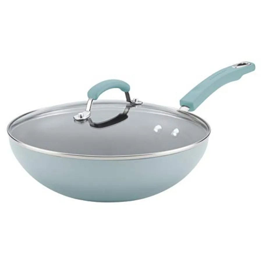 

Classic Nonstick Stir Fry Pan with Glass Lid 11 Inch - Sky Blue