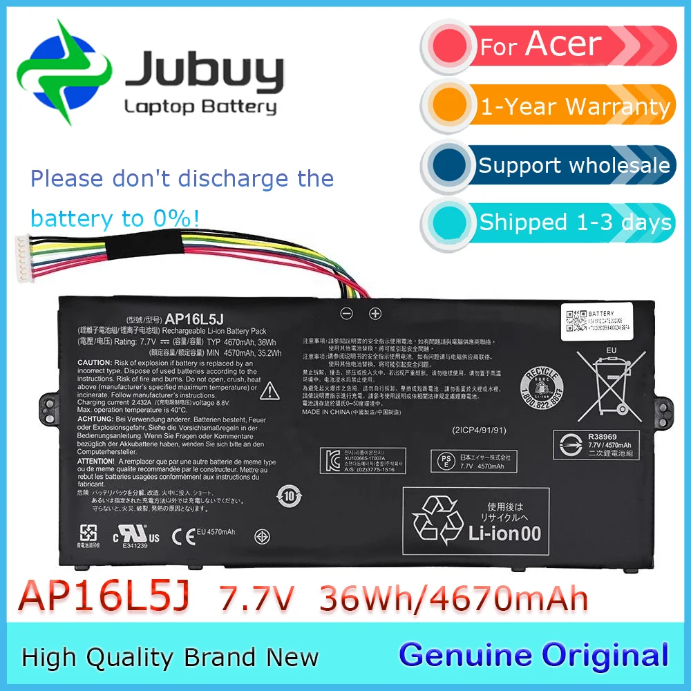 AP16L5J 7.7V 36Wh Original Laptop Battery for Acer Swift 5 SF514-52T SF514-52TP-84C9 SF514-53T Pro