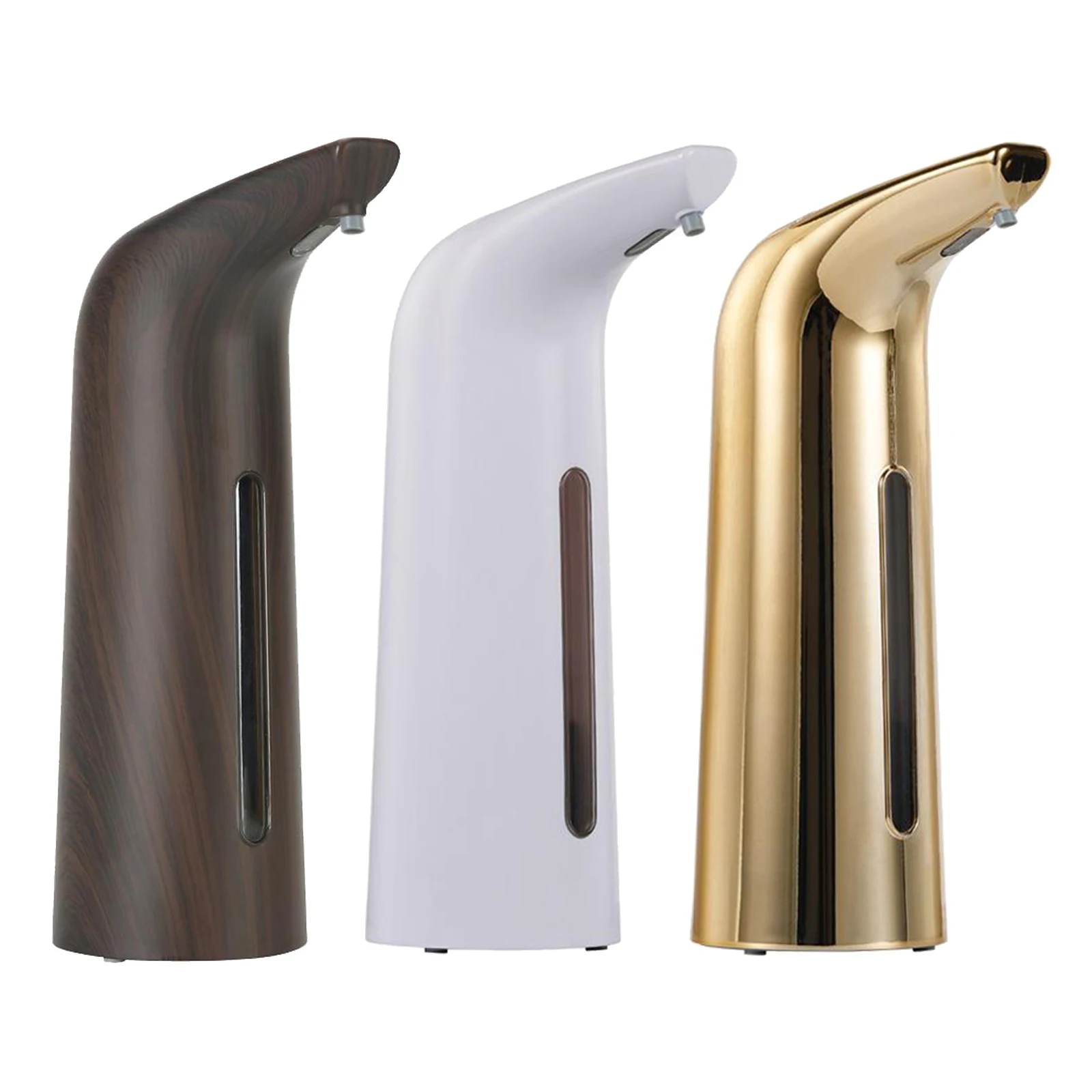 Liquid Soap Dispenser Touchless Hands Free Sensor Pump White Plastic Soap Container for Bathroom Sink Hygiene