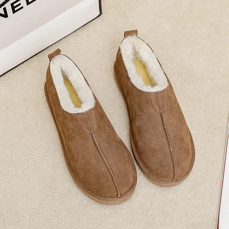 أحذية للجنسين للرجال شباشب قطنية شتوية كاجوال للاستخدام الداخلي والخارجي أحذية غير قابلة للانزلاق أحذية رياضية مخملية دافئة للرجال والنساء شباشب ثلج #3