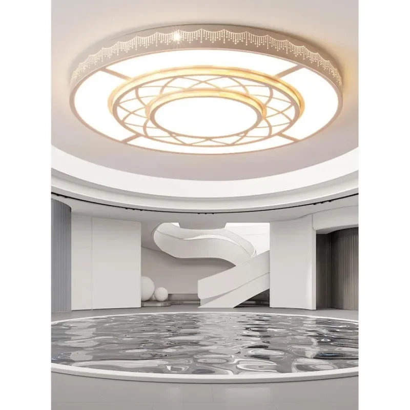 Fotografia 6: Luz redonda de 1,6 metros para sala de estar, moderna, simples, com atmosfera de hotel, para lobby.