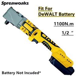 Fit For Dewalt 20V Battery Brushless Ratchet Wrench 1100N.m Electric Cordless Driver 1/2'' Removal Screw Nut Car Repair Tools