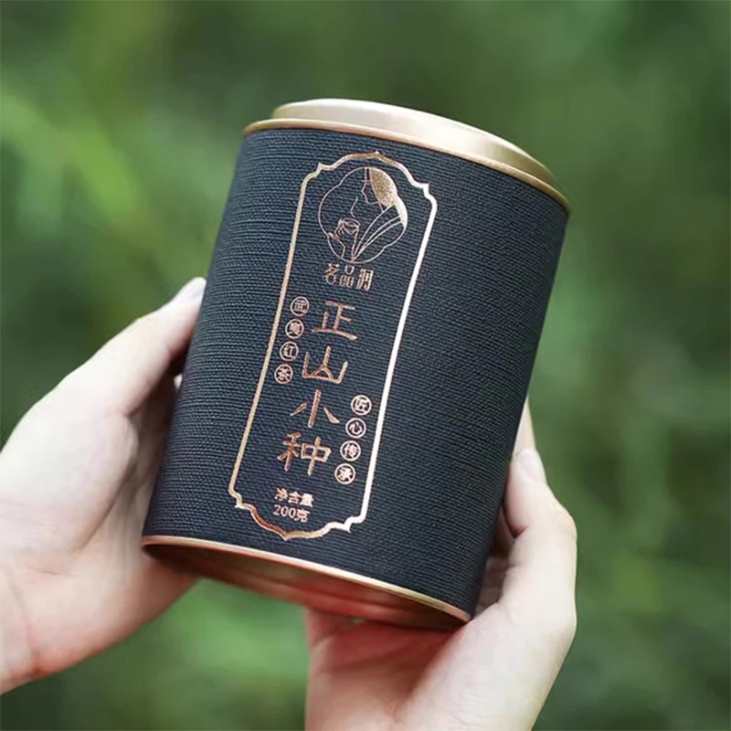 

Chinese 2024 Spring New Lapsang Souchong Black Tea Box Authentic Mount Wuyi Dahongpao 200g Tea Canned Compression No Packing Bag