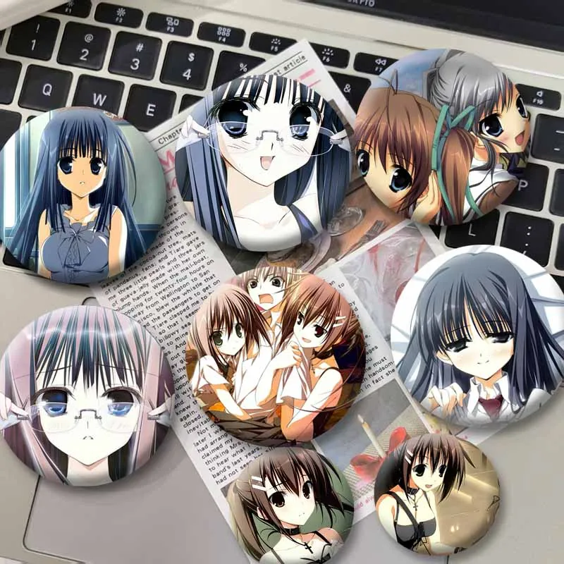 Anime Wonderful Everyday Round Exquisite Badge Yuki Minakami Takuji Mamiya Zakuro Cartoon Brooch Cute Enamel Pin for Clothes Hat