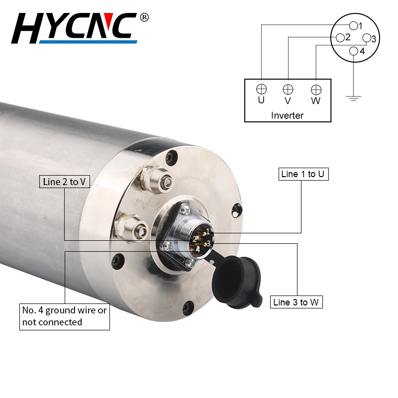 3.2KW Water-Cooled Spindle Electric ER20 Chuck 220V 380V Diameter 100MM 4 Bearing For CNC Router Engraving Milling Machine