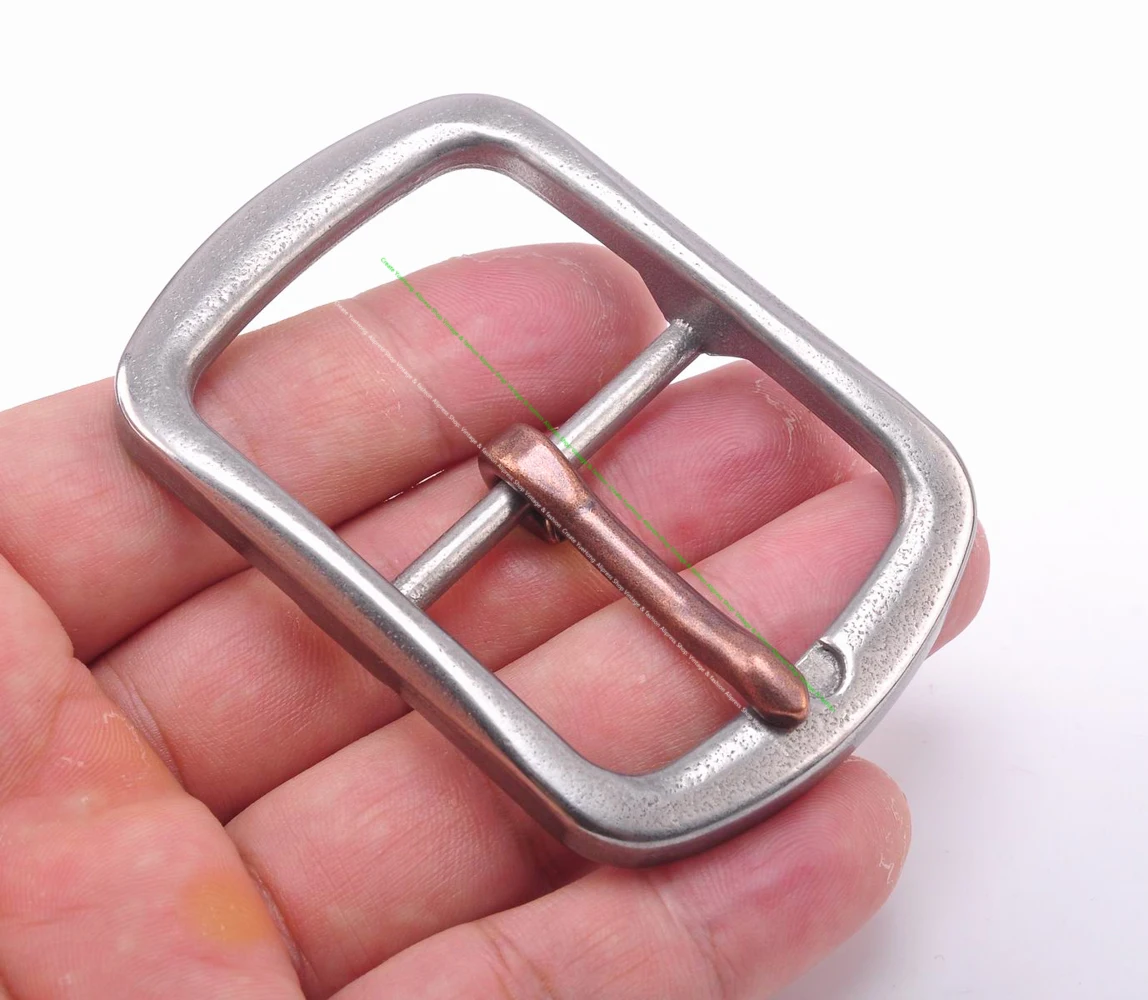 39mm Antique Silver Solid Heavy Quality Stainless Steel Center Bar Diy Leathercraft Leather Belt Western Pin Buckle