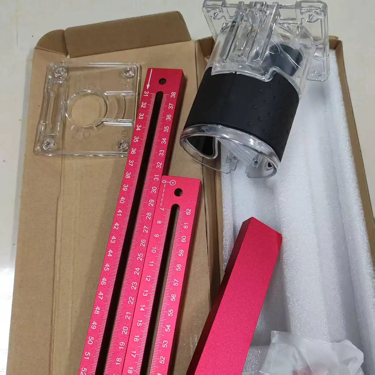 Extended 3 in 1 Router Milling Groove Bracket,9-61cm Radius Router Circle Cutting Jig,Aluminum Cabinet Hardware Jig for Woodwork - view 3