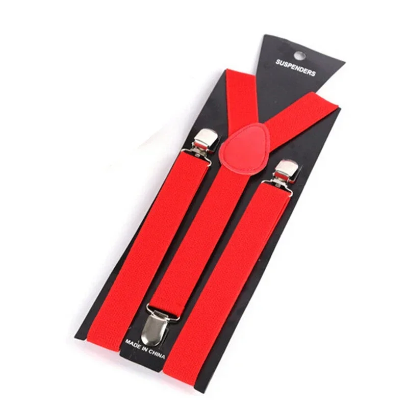 Fashion New Mens Womens Unisex Clip-On Suspenders Elastic Y-Shape Adjustable Braces Colorful Wholesale