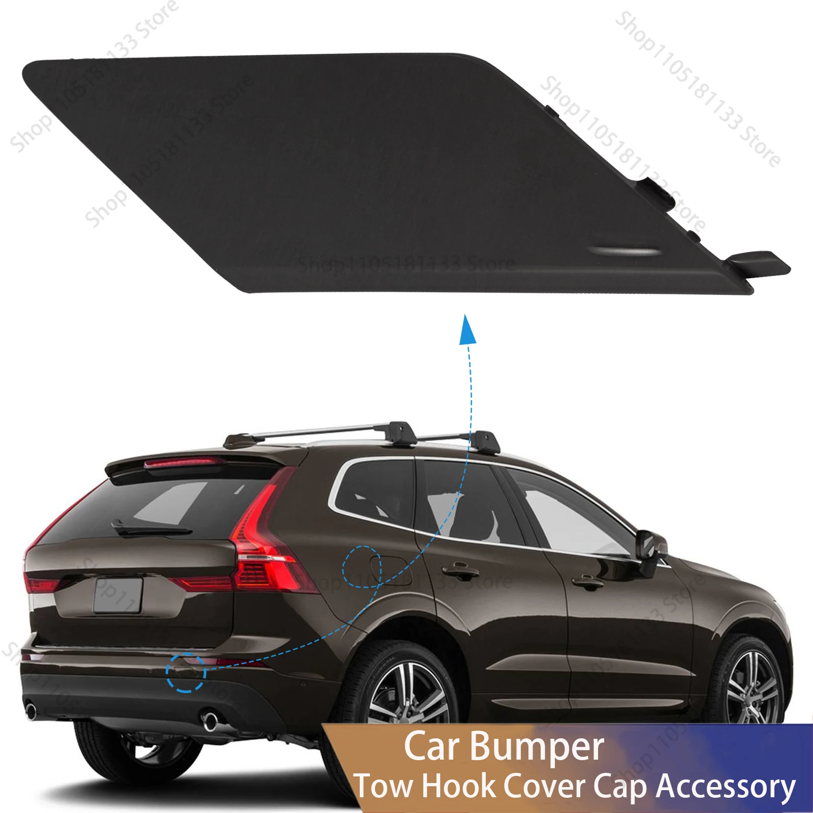 For Volvo XC60 2018-2021 Rear Bumper Tow Hook Cover 31449210 OE Replacement Premium Quality Direct Fit Installation