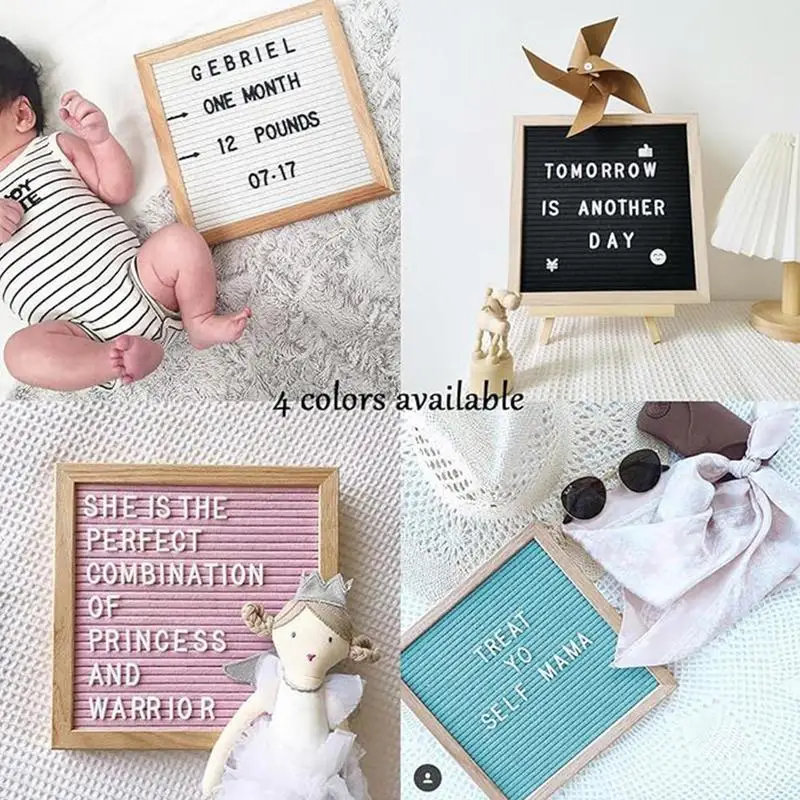 Letter Board Sign Small Felt Message Board Fashionable Mother's Day Decoration Elegant Announcement Sign With Stand For Home