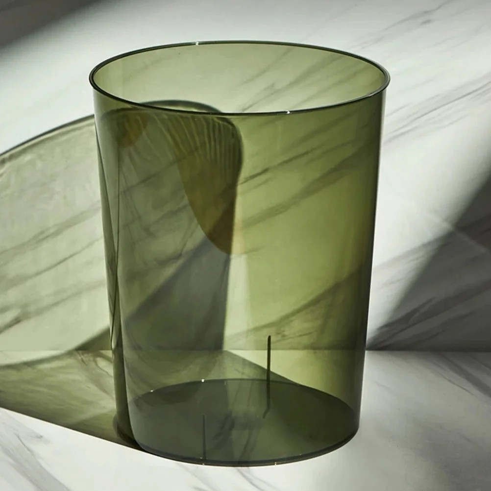 

Clear Garbage Can Transparent Trash Storage Container Simple Style Home Supplies S Trash Bucket Clear Garbage Can