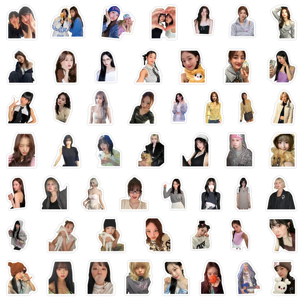 10/50/100PCS Due volte adesivi Gruppo delle donne coreane Adesivo Ventole Regalo Frigo Bagagli Laptop Telefono Chitarra Bici Skateboard Decalcomanie Giocattolo