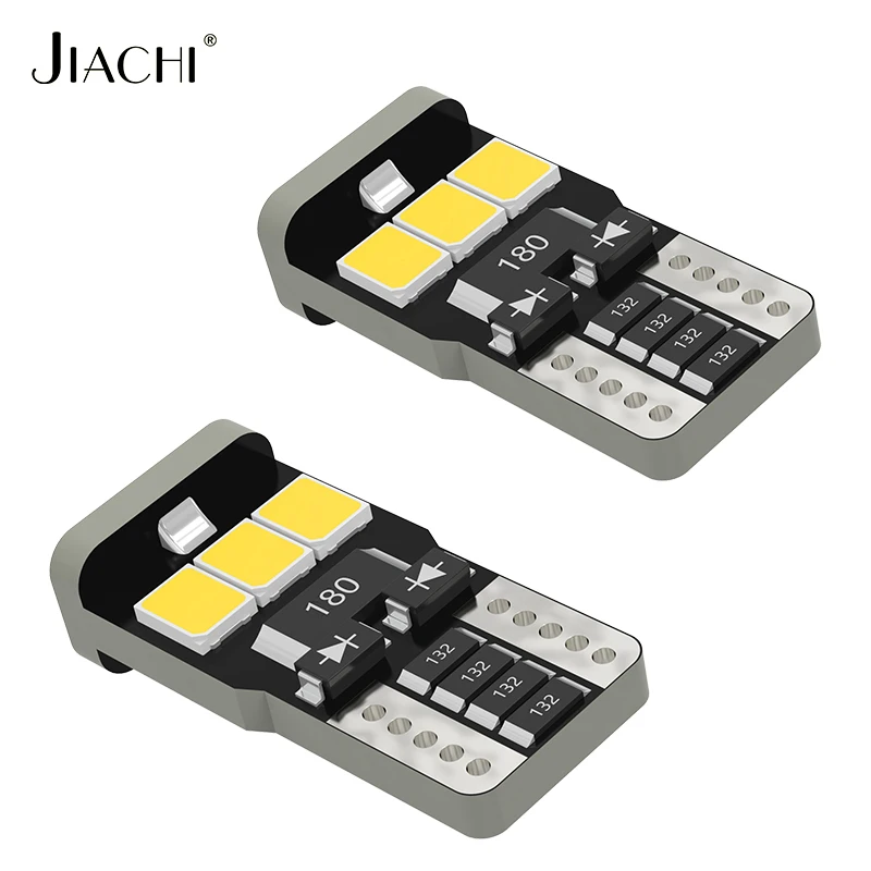

Jiachi 50pcs No Error Car 5W5 LED Bulb T10 W5W LED Signal Light Canbus 12V 6000K Auto Wedge Side Reverse Lamps 2835 9SMD White