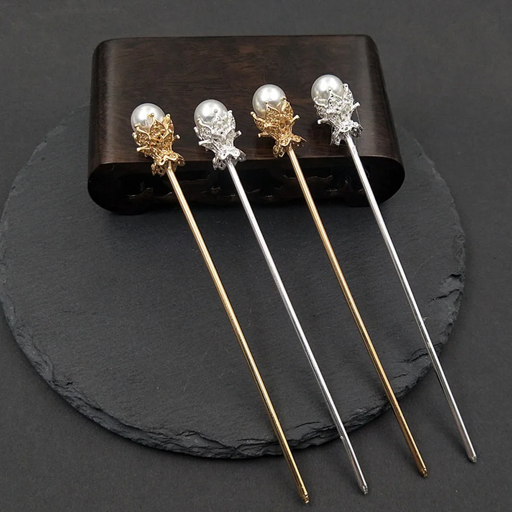 

2021 New Fashion Gold Silver Color Metal Vintage Headwear Hair Clip Hair Accessories Hair Sticks Hairpin