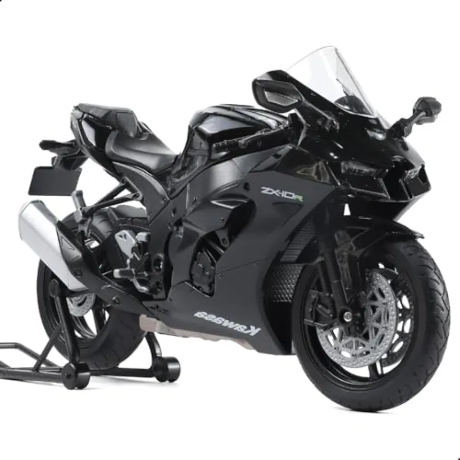 

1:12 Motorcycle Model Toy for Kawasaki Ninja ZX-10R Metal Die-cast with Plastic Motorcycle Model for Welly No Assembly Required