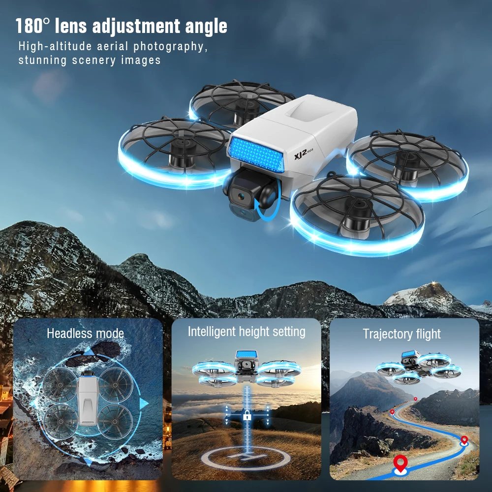XJ2 Mini Drone 8K Professional HD Aerial Photography Remote Control Aircraft Foldable Quadcopter with Camera FPV UAV RC Toy Ne w
