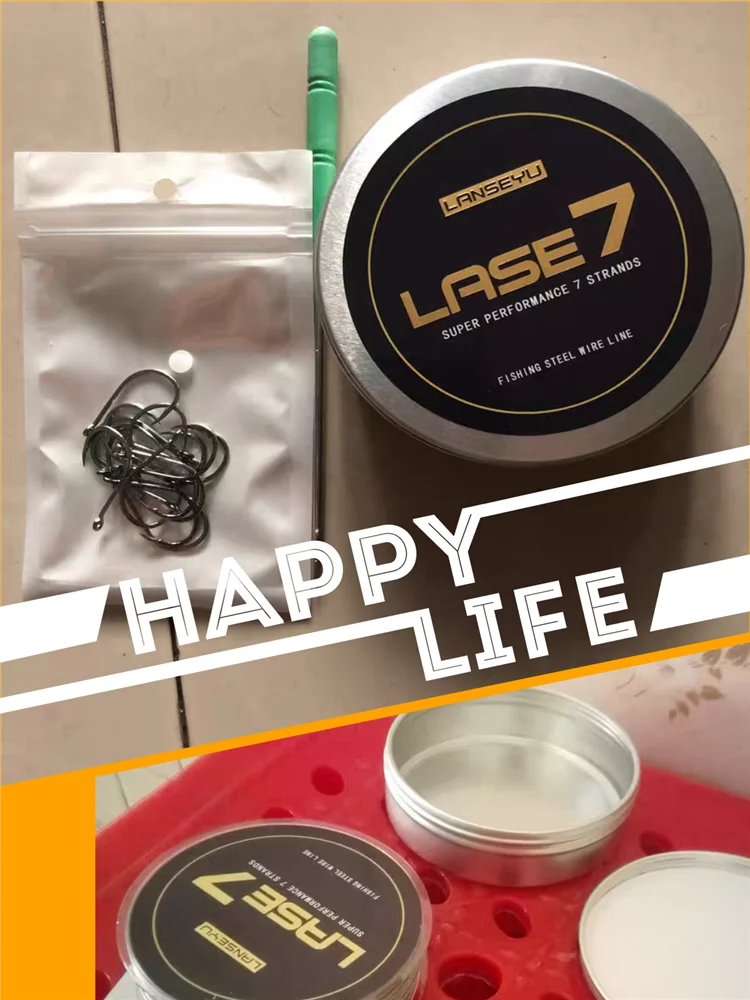 100M Fishing Line, 7-Strand Braided Steel Wire Fishing Line, Anti Bite, Wear-Resistant, Tensile Strength, 0.5mm Line Diameter