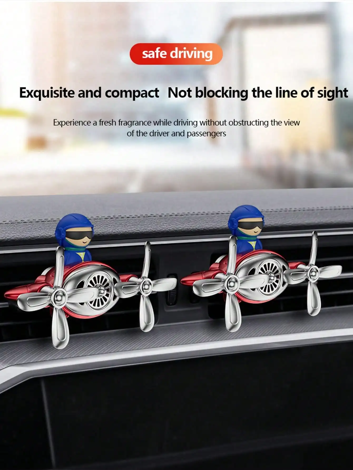 1Pc Car Air Vent Rotatable Airplane Car Perfume Ornament, Car Accessories Car Perfume
