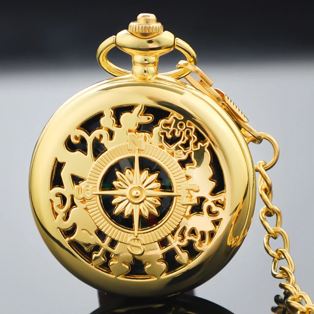خمر البوصلة ساعة الجيب تصميم التخييم في الهواء الطلق المشي لمسافات طويلة المحمولة جيب النحاس الذهب اللون النحاس البوصلة الملاحة للماء