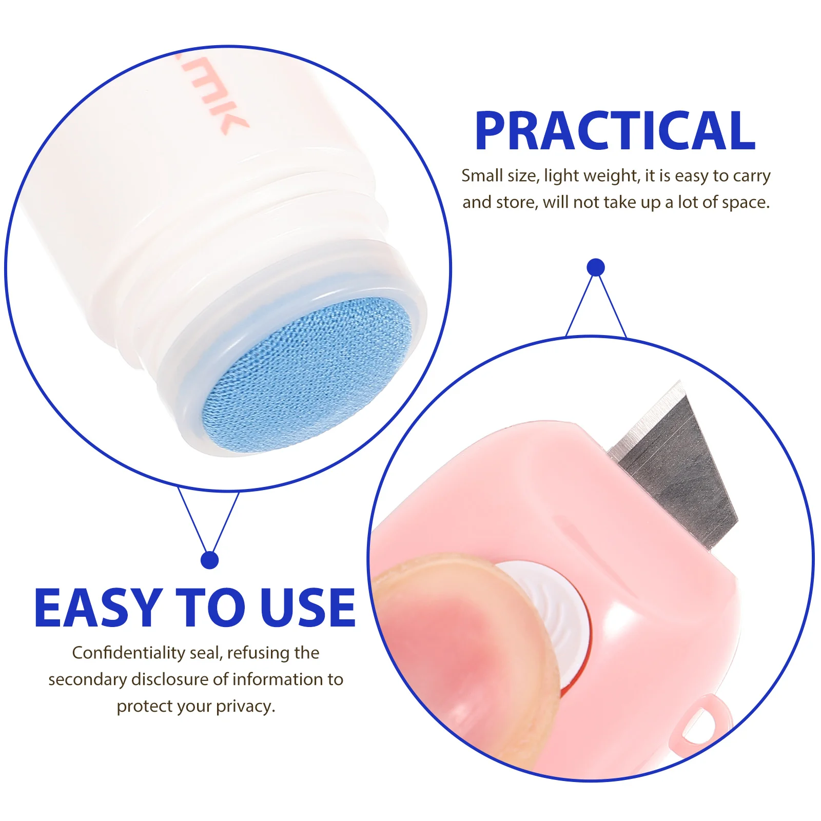 Thermal Paper Correction Fluid Privacy Tool Home Accessory Stamps Household Confidential Eraser Convenient for Seal