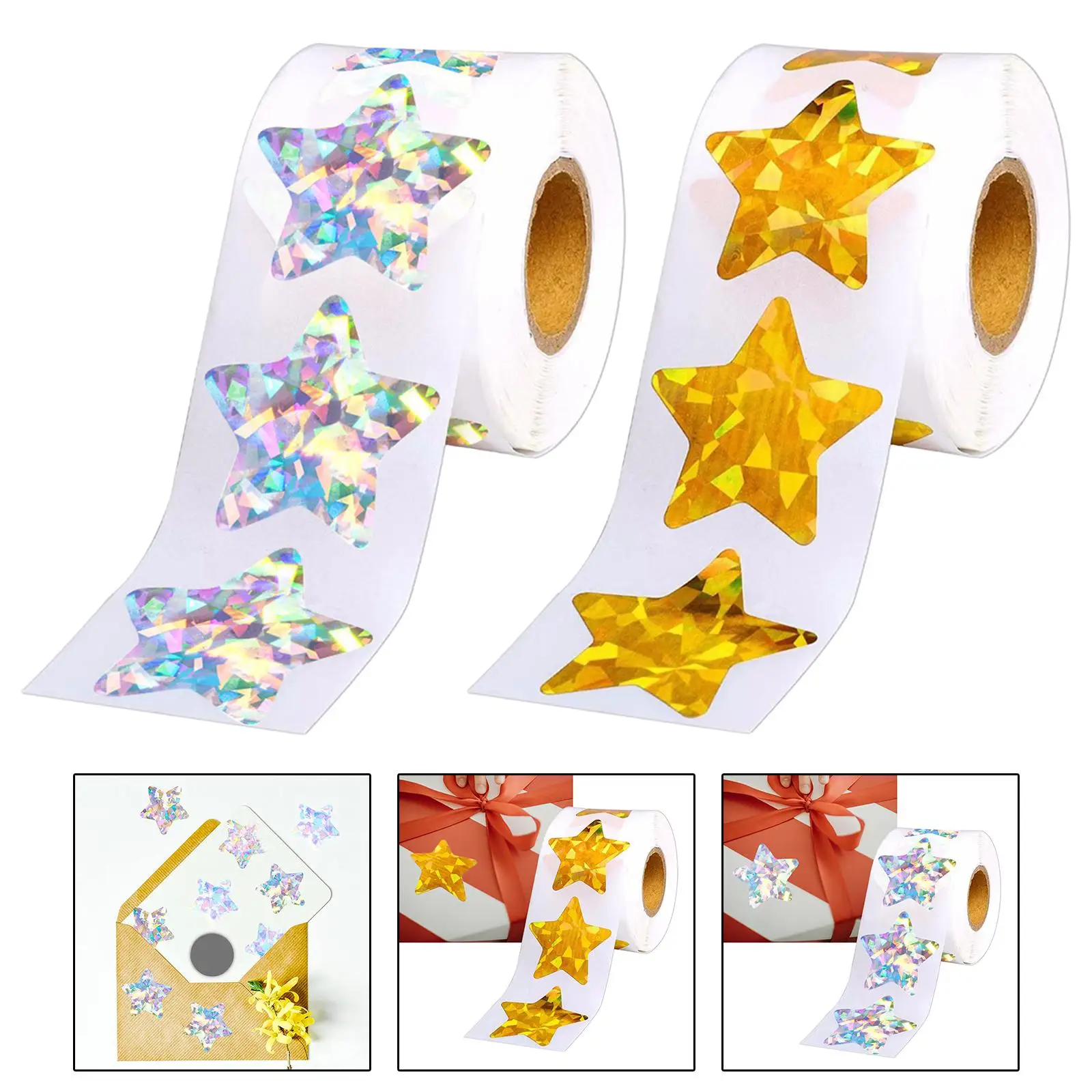 500 Pieces Reward Star Stickers Star Sticker for Home Gift Packaging Wedding