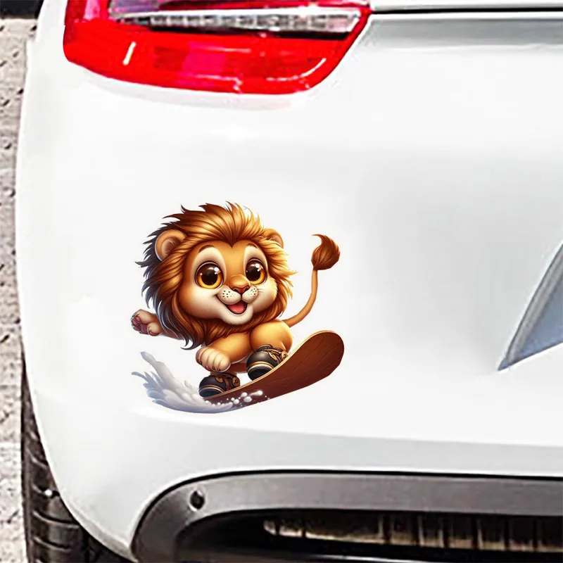 Snowboard Animal Car Stickers for Rear Windows Bumpers Home Furnishing Kids Room Decor - Durable Vinyl Decals HE36