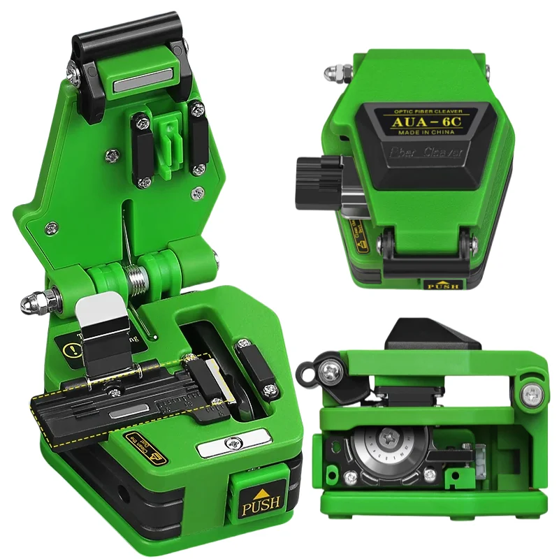 

AUA-6C Скалыватель волокна FTTH Кабель Волоконно-оптический нож для резки Инструменты Резак Зажим «три в одном» Слот 16, поверхностное лезвие