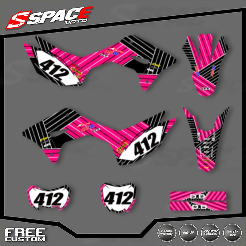 

SPACE Custom Motorcycle Graphics Background Decal for HONDA CRF250 CRF250F 2019 2020 2021 19-21 CRF250F Decals Stickers Kits 04