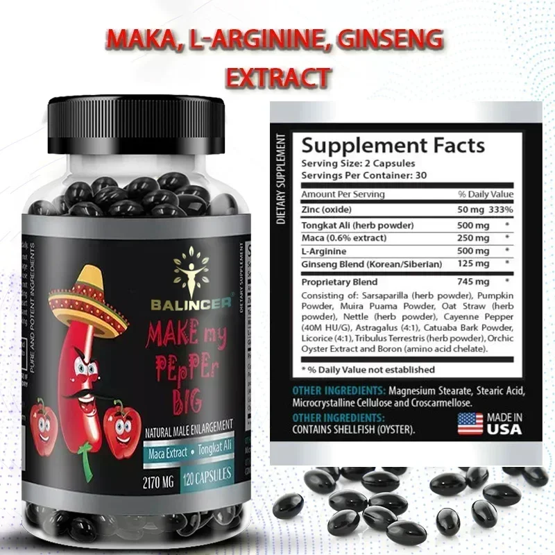 Best Enlargement Capsules, Male Performance, Men\'s Energy Booster, Improves Fertility, Stamina and Cognitive Function