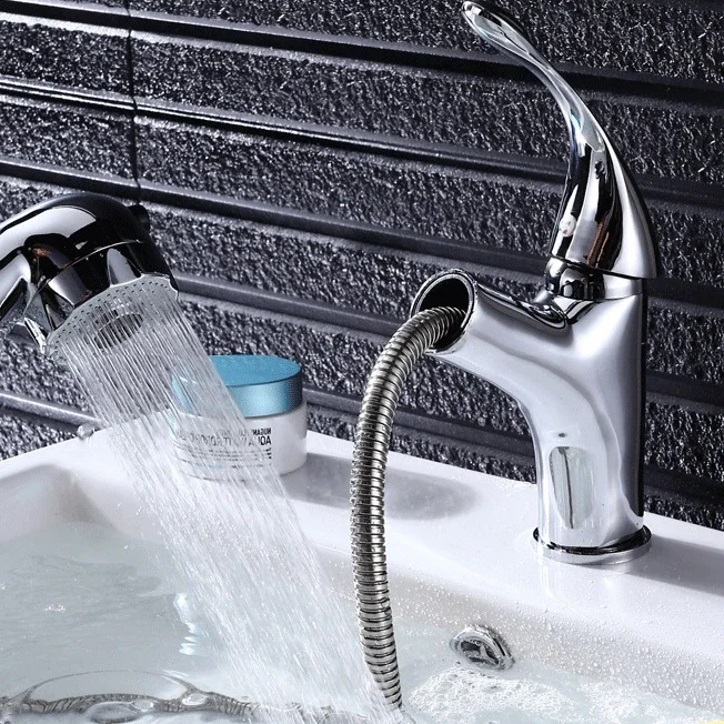 

2 Modes Nozzle Bathroom Faucets Toilet Countertop Basin Mixer Faucet Hot and Cold Water Tap Single-hole Faucet Deck Mounted