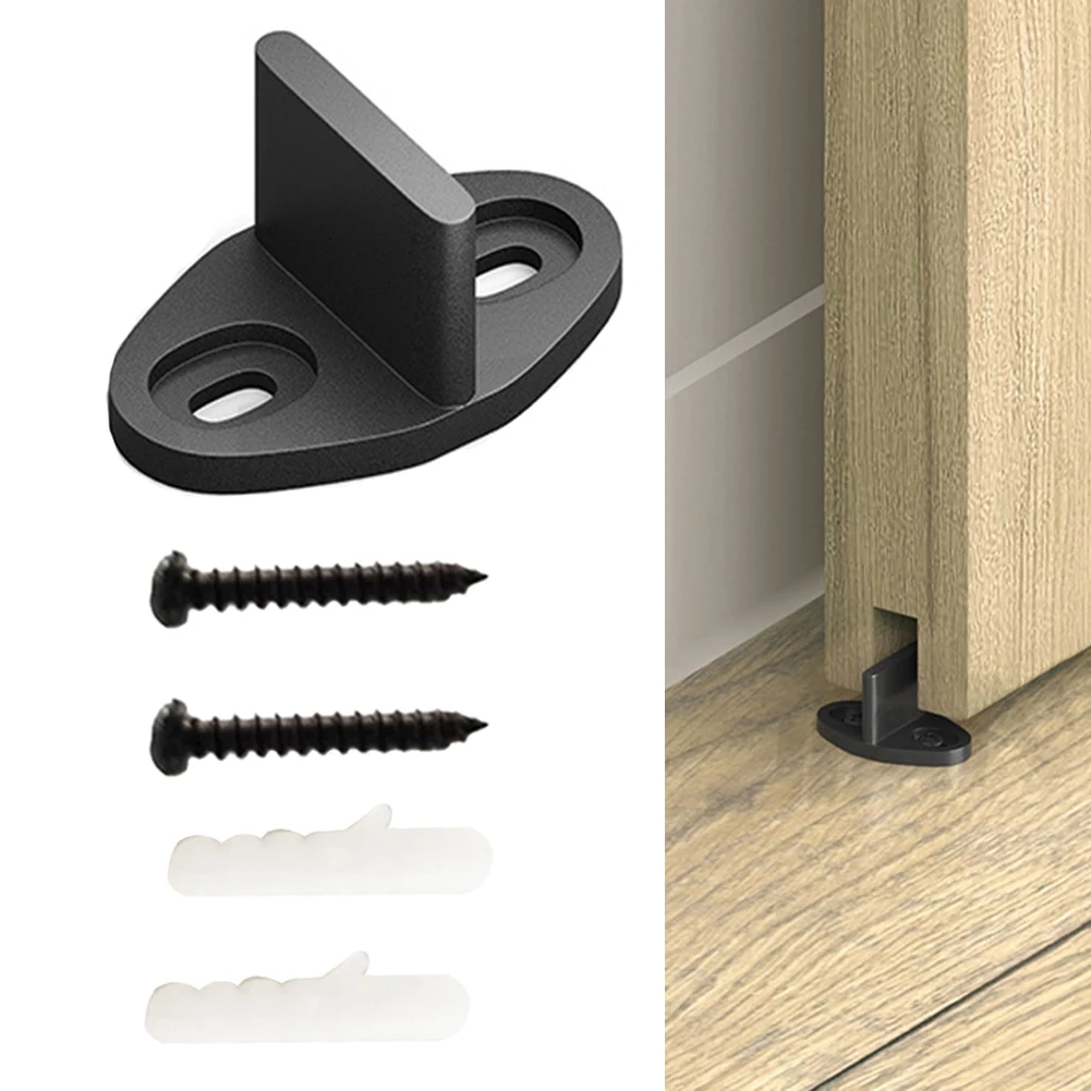 Adjustable Barn Door Floor Guide Compatible With Common Track Widths And Supports Smooth Horizontal Door Movement