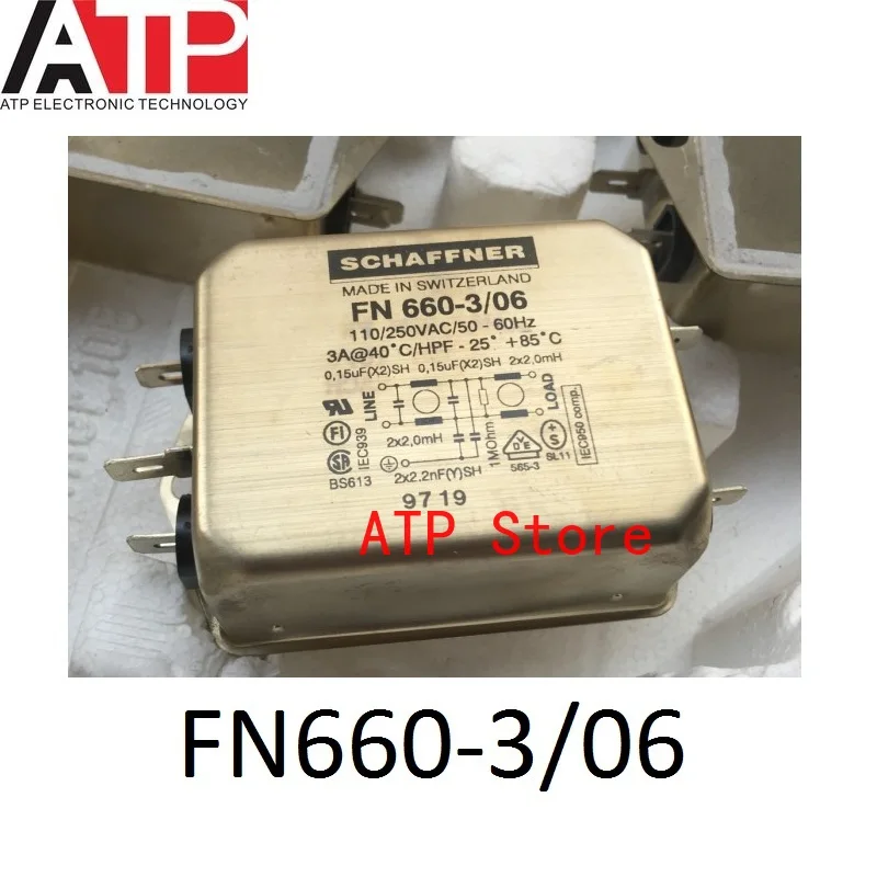 

1 Piece Original FN660-3-06 FN660-3/06 Power Line Filter 0Hz to 400Hz 3A 250VAC Quick Connect Chassis Mount